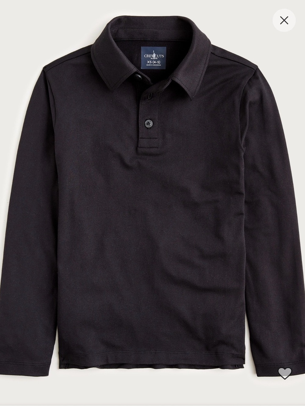 Crewcuts Boys Black Long Sleeve Polo